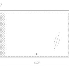 Зеркало Cosmo 120 black с подсветкой Sansa (SC1048Z) в Лабытнанги - labytnangi.mebel24.online | фото 2