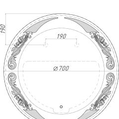 Зеркало Канберра 700х700 с подсветкой Домино (GL7032Z) в Лабытнанги - labytnangi.mebel24.online | фото 8