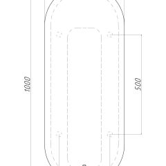 Зеркало Кито 1000х400 с подсветкой Домино (GL7047Z) в Лабытнанги - labytnangi.mebel24.online | фото 2