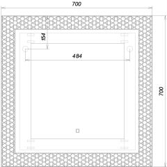 Зеркало Манила 700х700 с подсветкой Домино (GL7052Z) в Лабытнанги - labytnangi.mebel24.online | фото 7