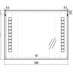 Зеркало Quadro 90 alum с подсветкой Sansa (SQ1018Z) в Лабытнанги - labytnangi.mebel24.online | фото 7