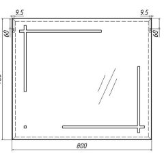 Зеркало Ray 80 black с подсветкой Sansa (SR1037Z) в Лабытнанги - labytnangi.mebel24.online | фото 7