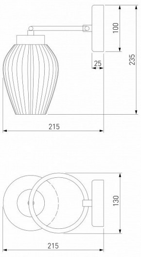 Бра Eurosvet Alva 30184/1 латунь в Лабытнанги - labytnangi.mebel24.online | фото 3