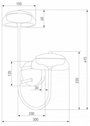 Бра Eurosvet Fungo 50388/2 LED черный в Лабытнанги - labytnangi.mebel24.online | фото 5
