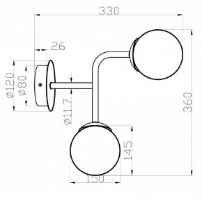 Бра Maytoni Erich MOD221-WL-02-G в Лабытнанги - labytnangi.mebel24.online | фото 3
