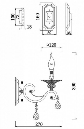 Бра Maytoni Grace RC247-WL-01-R в Лабытнанги - labytnangi.mebel24.online | фото 2