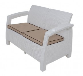 Диван Yalta Premium Sofa 2 Set (Ялта) белый (+подушки под спину) в Лабытнанги - labytnangi.mebel24.online | фото 1