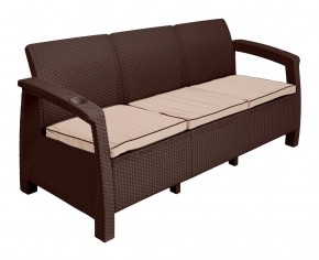 Диван Yalta Premium Sofa 3 Set (Ялта) шоколадный (+подушки под спину) в Лабытнанги - labytnangi.mebel24.online | фото 2
