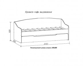 ДЖУНИОР Кровать-софа выдвижная в Лабытнанги - labytnangi.mebel24.online | фото 2