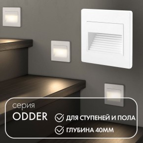 DK3050-WH Светильник встраиваемый в стену, IP 20, LED 3000, 1 Вт, белый, пластик в Лабытнанги - labytnangi.mebel24.online | фото 5