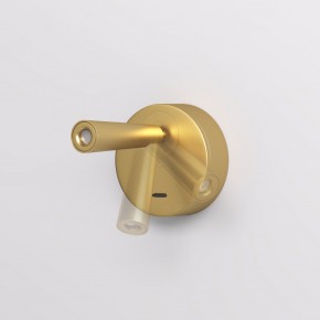 DK5072-SB Бра SHINE WALL со светодиодом, D104*H68, IP20, 3000К, 3W, RA?90, сатинированная латунь, алюминий в Лабытнанги - labytnangi.mebel24.online | фото 3