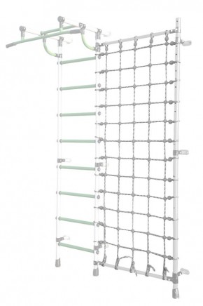 Дополнительная стойка к пристенному ДСК Pastel с сеткой для лазания, цв. белый в Лабытнанги - labytnangi.mebel24.online | фото