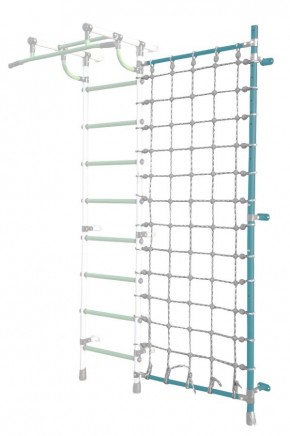 Дополнительная стойка к пристенному ДСК Pastel с сеткой для лазания, цв. бирюзовый в Лабытнанги - labytnangi.mebel24.online | фото