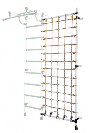 Дополнительная стойка к пристенному ДСК с сеткой для лазания, цв. белый в Лабытнанги - labytnangi.mebel24.online | фото