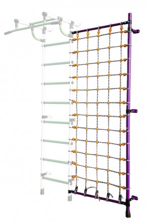 Дополнительная стойка к пристенному ДСК с сеткой для лазания, цв. фиолетовый в Лабытнанги - labytnangi.mebel24.online | фото