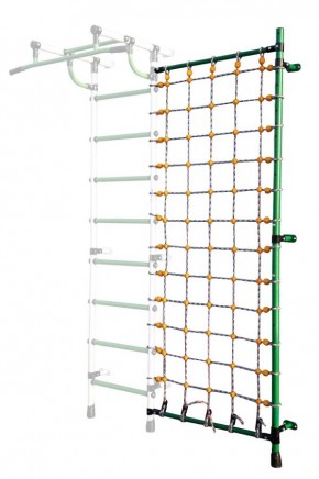 Дополнительная стойка к пристенному ДСК с сеткой для лазания, цв. зеленый в Лабытнанги - labytnangi.mebel24.online | фото