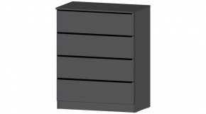 ЭЛЕГАНТ Комод 4 ящика (графит) в Лабытнанги - labytnangi.mebel24.online | фото