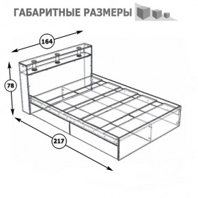Камелия Кровать 1600, цвет белый, ШхГхВ 163,5х217х78,2 см., сп.м. 1600х2000 мм., без матраса, основание есть в Лабытнанги - labytnangi.mebel24.online | фото 4