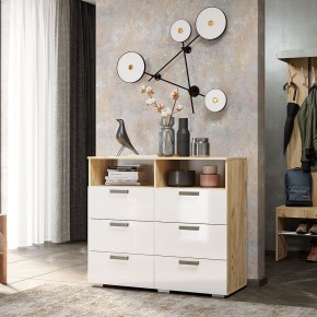 Комод Азаро (Крафт/Белый глянец) в Лабытнанги - labytnangi.mebel24.online | фото 3