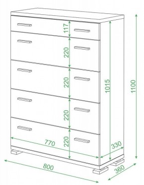 Комод Домино нельсон КМ-1 в Лабытнанги - labytnangi.mebel24.online | фото 2