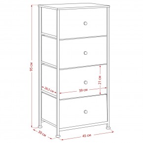 Комод Leset Линкс 4 ящика (МДФ) в Лабытнанги - labytnangi.mebel24.online | фото 12