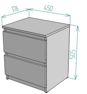 Комод Malta light K127 (тумба прикроватная) в Лабытнанги - labytnangi.mebel24.online | фото 2