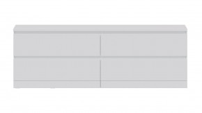 Комод Варма 4Д низкий с четырьмя выдвижными ящиками, цвет белый в Лабытнанги - labytnangi.mebel24.online | фото 2
