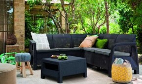 Комплект мебели угловой Корфу Релакс Сет (CORFU II RELAX SET) графит в Лабытнанги - labytnangi.mebel24.online | фото 3