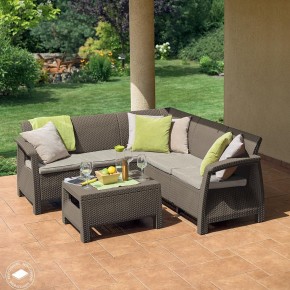 Комплект мебели угловой Корфу Релакс Сет (CORFU II RELAX SET) коричневый в Лабытнанги - labytnangi.mebel24.online | фото 4