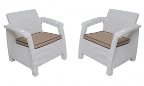 Комплект уличной мебели Yalta Premium Terrace Set (Ялта) белый (+подушки под спину) в Лабытнанги - labytnangi.mebel24.online | фото 4