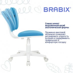 Кресло детское BRABIX "Joy MG-204W", без подлокотников, пластик белый, ткань TW, голубое, 533012 в Лабытнанги - labytnangi.mebel24.online | фото 5