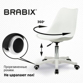 Кресло стул BRABIX "Eames MG-310 PL", пластик белый, экокожа белая, 532926 в Лабытнанги - labytnangi.mebel24.online | фото 5