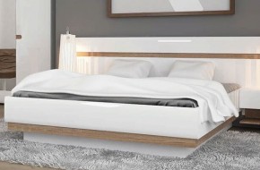 Кровать 160/TYP 92, LINATE ,цвет белый/сонома трюфель в Лабытнанги - labytnangi.mebel24.online | фото 2
