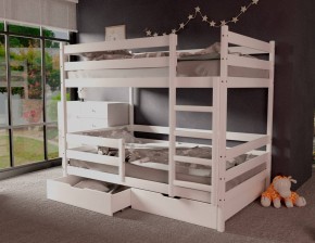 Кровать двухъярусная без крыши 80*160 Белый в Лабытнанги - labytnangi.mebel24.online | фото