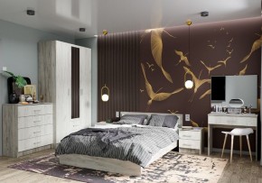 Кровать Гармония КР-602 1400 Дуб крафт серый/Дуб крафт белый в Лабытнанги - labytnangi.mebel24.online | фото 2