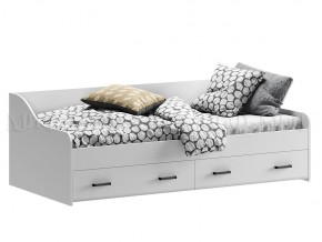 ВЕГА NEW Кровать 900 с настилом ЛДСП (Белый глянец/белый) в Лабытнанги - labytnangi.mebel24.online | фото