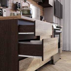 Кухня Энигма 1.6 м (венге/дуб каньон) в Лабытнанги - labytnangi.mebel24.online | фото 2