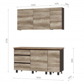 Кухня Энигма 1.6 м (венге/дуб каньон) в Лабытнанги - labytnangi.mebel24.online | фото 5