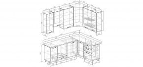 Кухонный гарнитур Старое Дерево 2200*1600 h950 (Стол. 26мм) в Лабытнанги - labytnangi.mebel24.online | фото 2