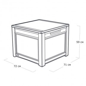 Квадратный сундук Cube Rattan 208 л в Лабытнанги - labytnangi.mebel24.online | фото 5