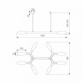 Люстра на штанге Eurosvet Covalent 30180 черный в Лабытнанги - labytnangi.mebel24.online | фото 3