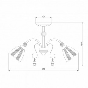 Люстра на штанге Eurosvet Floranse 30155/5 античная бронза в Лабытнанги - labytnangi.mebel24.online | фото 3