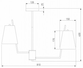 Люстра на штанге Eurosvet Topanga 60173/8 латунь в Лабытнанги - labytnangi.mebel24.online | фото 4