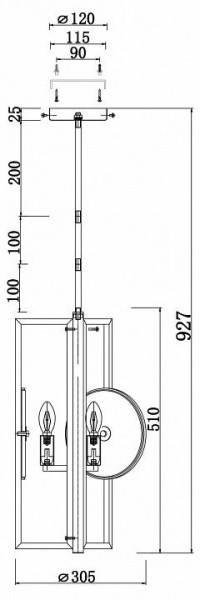 Люстра на штанге Maytoni Marmo MOD099PL-03G в Лабытнанги - labytnangi.mebel24.online | фото 4
