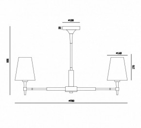 Люстра на штанге Maytoni Zaragoza H001CL-05BS в Лабытнанги - labytnangi.mebel24.online | фото 6