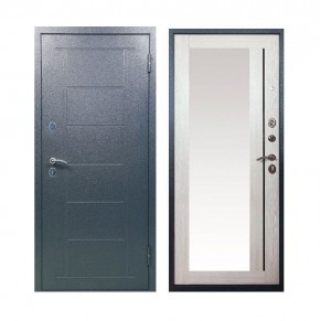 Металлическая дверь ТИТАН (МЕТАЛЛ-ПАНЕЛЬ) 2050*960/ЛЕВАЯ (Зеркало/Букле графит + Штамп/Лиственница) в Лабытнанги - labytnangi.mebel24.online | фото