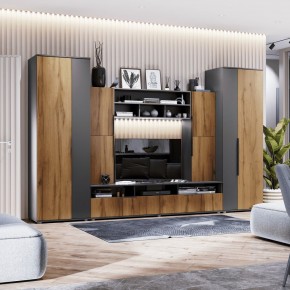 МОНИКА Гостиная 3400 (темно серый) в Лабытнанги - labytnangi.mebel24.online | фото 1