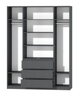МС "Хилтон" Шкаф №1 1600 (Графит) в Лабытнанги - labytnangi.mebel24.online | фото 3