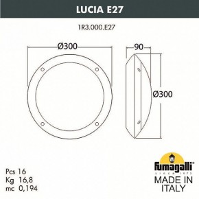 Накладной светильник Fumagalli Lucia 1R3.000.000.AYE27 в Лабытнанги - labytnangi.mebel24.online | фото 4