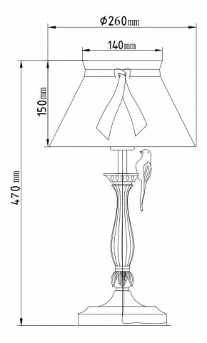 Настольная лампа декоративная Maytoni Bird ARM013-11-W в Лабытнанги - labytnangi.mebel24.online | фото 5